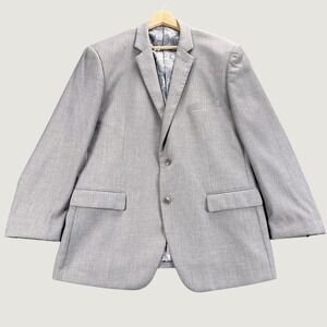 Cardi Mens Super 150s Blazer Light Grey Two Button Paisley Lining Jacket 44R